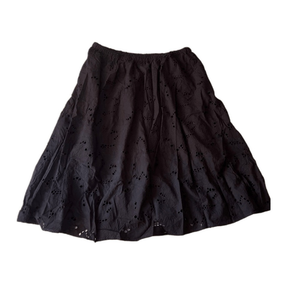 H&M black eyelet midi skirt - Picture 1 of 1